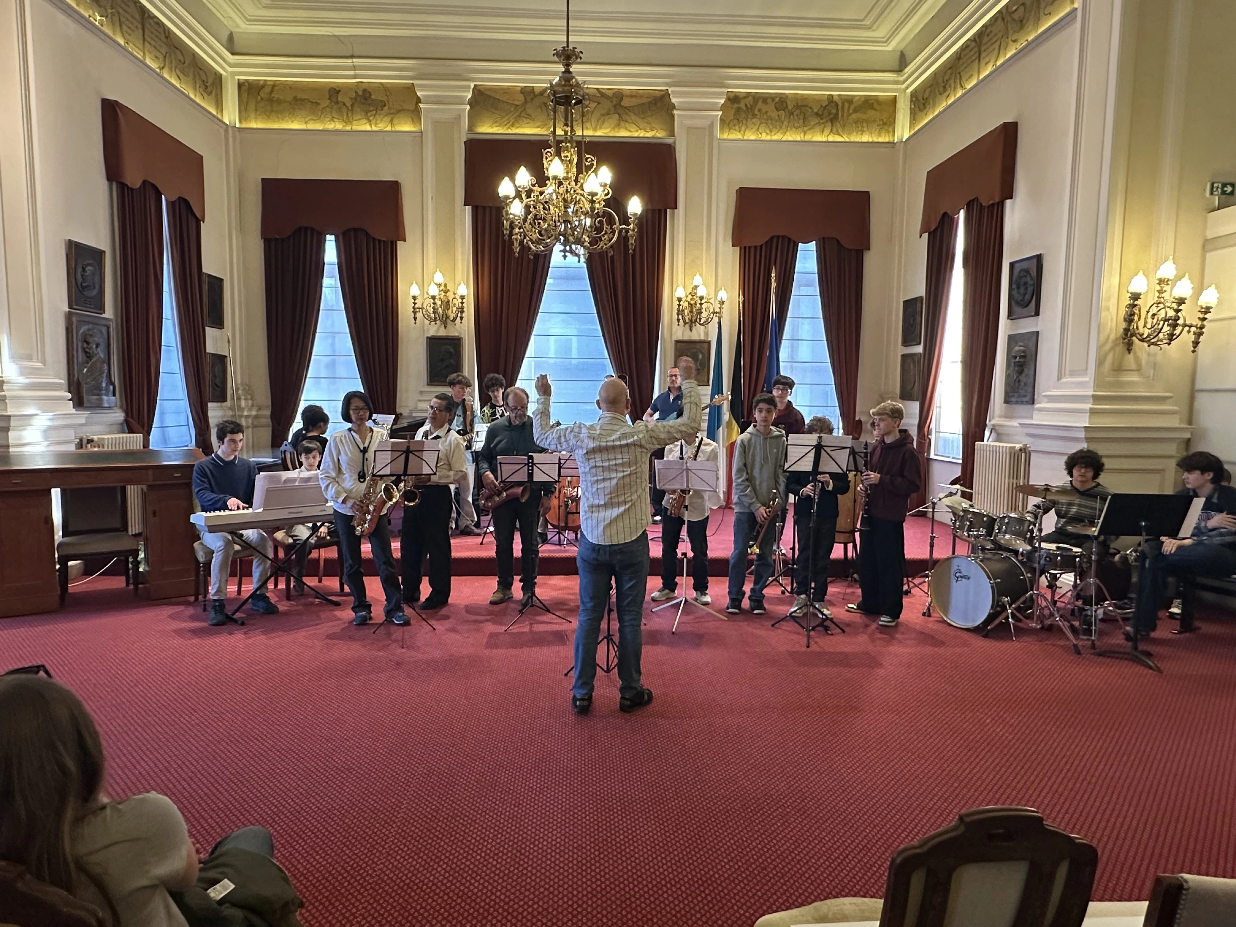 L'ensemble jazz sur scène